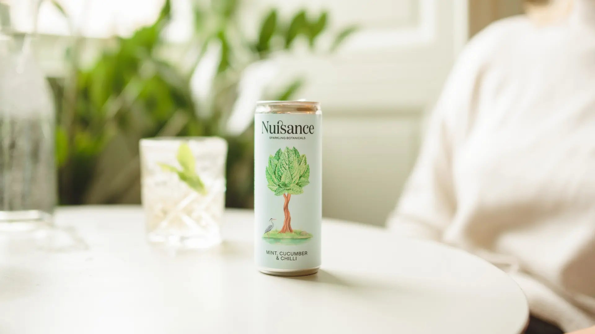 Image with  a can of Nuisance premium mint,cucumber and chilli botanical drink