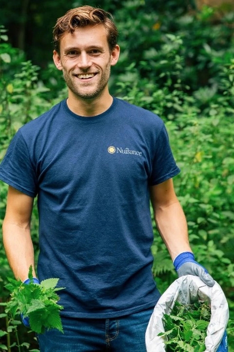 Nuisance Drinks founder, Hugo Morrissey, foraging ingredients for our low calorie, sparkling botanical soft drinks. 100% natural. 1% sales donated to Rewilding Britain. 